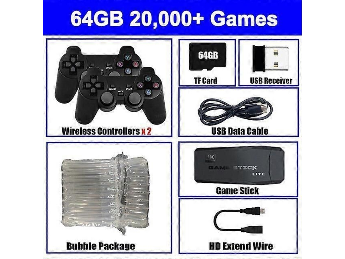 Consola de videojuegos 4K con mando inalámbrico y 20.000 juegos GOKOCO