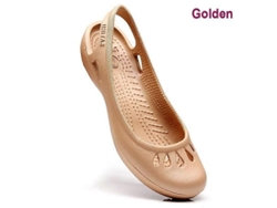 Zapatos Clog Mujer Verano Leves Antideslizantes Suaves Eva Playa Jardín Casual W8 Oro W8 Oro