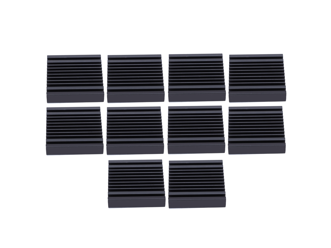 10 Piezas De Aletas De Refrigeración De Aluminio Adhesivo Conductor Térmico Para Transistores 40x9x40mm