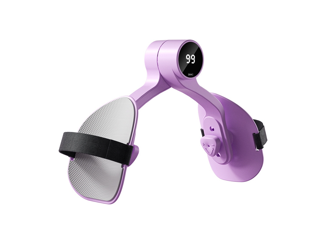 Entrenador de suelo pélvico con 3 velocidades, asas de EVA y contador LED CZHHMART (morado)
