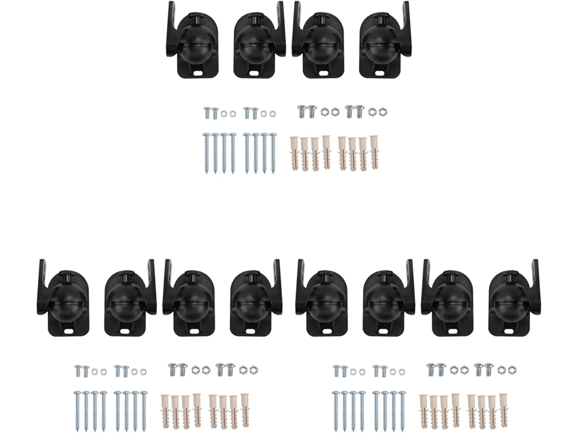 Juego De 12 Piezas De Soporte Universal Para Altavoces Montados En La Pared Y Abrazadera De Techo Con