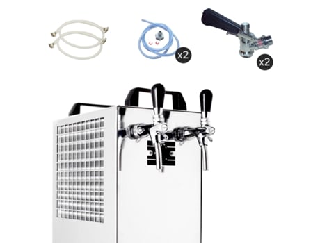 Dispensador de cerveza LINDR Kontakt 40/K, 2 líneas de acero inoxidable, 50 litros/h ICH-ZAPFE 2 sin