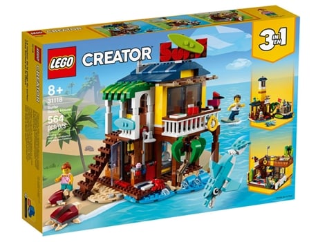LEGO Creator 3 en 1: Casa De Playa Para Surfistas (Edad Mínima: ‍8 - 564 Piezas)