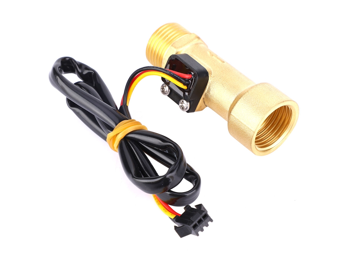 Sensor de flujo de efecto Hall con rosca macho/hembra G1/2 pulgada, 1~30 l/min.