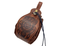2026-bolsa De Cuero Falso Medieval, Monedero Portátil Con Cordón, (dragón)