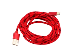 Cable De Datos Y Carga Trenzado Usb 3.1 Type C De Super Velocidad Reversible De 0.5m-3m Rojo