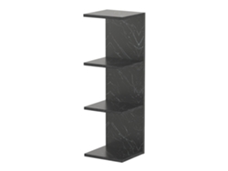 Estantería de pared Surahammar, 4 baldas, 95x30x28 cm, mármol negro, [EN.CASA]