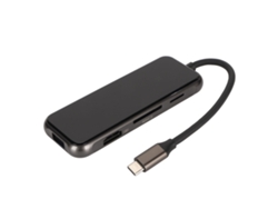 Estación De Acoplamiento Usb-c 8 En 1 Para Portátiles Con Transferencia De Datos Rápida Y Salida 4k.