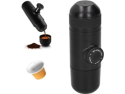 Mini Cafetera Portátil - Compatible Con Nespresso - Presión De 15 Bares - Negra - Compatible Con Cápsulas