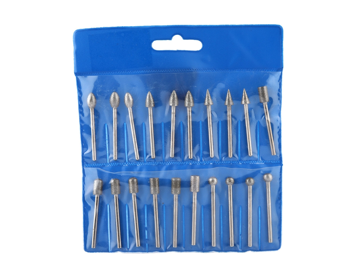 Juego De 20 Brocas De Diamante Y Corindón Para Pulir Herramientas Rotativas.