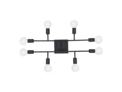 Lámpara de Techo para Salón Negro 4/8 Bombillas Lámpara de Techo Vintage E27 Rústica NETTLIFE