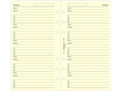 Recarga de Hojas FILOFAX Personal  Contatos (Beige - Notas - 24 Hojas)