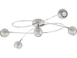 CAND. TETO OND LED EGLO LOCANDA CROM/BR
