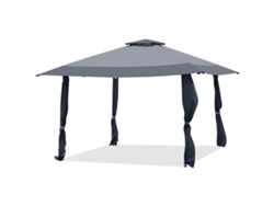Pabellón Costway Plegable (3 Alturas Ajustables - Tela Oxford - Gris)