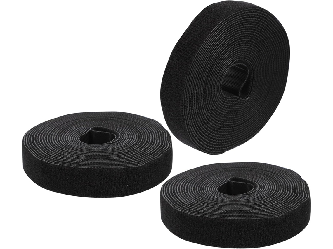 Besportble Stobaza De Clips Para Cables De Poliéster Negro Con Cierres De Velcro De Doble Cara Para Organiz...