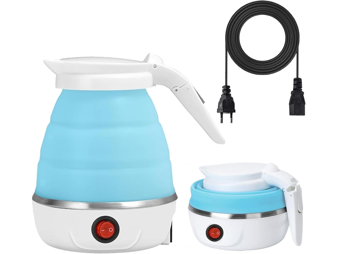 Hervidor Eléctrico Mini Hervidor De Viaje De Silicona Plegable De 600ml Con Apagado Automático Para Senderismo Y Acampada Al Aire Libre