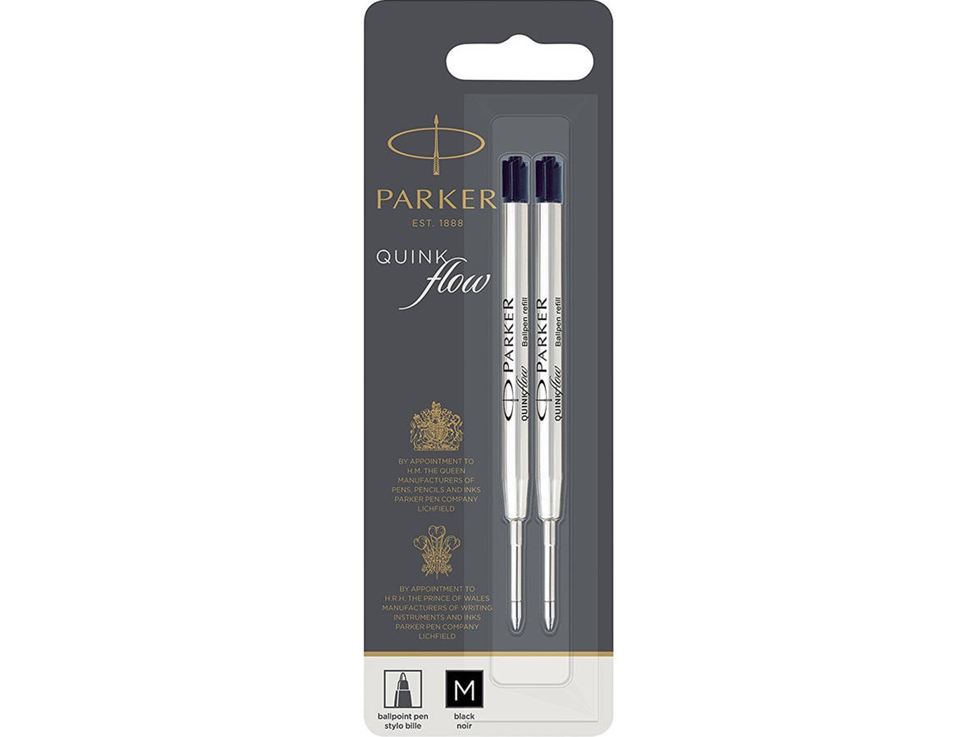 Pack de 2 Recambios para Bolígrafos PARKER 1950372 Multicolor