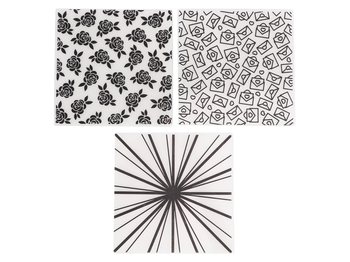 Carpetas de plástico en relieve para tarjetas y álbumes de recortes DIY