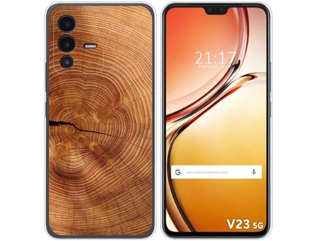 Carcasa para Vivo V23 5G TUMUNDOSMARTPHONE Dibujos Madera 04 Multicolor