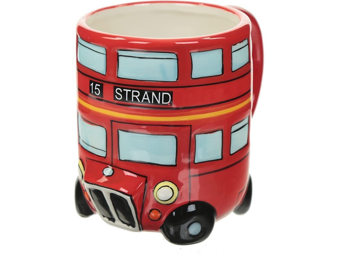 Taza De Cerámica Con Forma De Autobús Routemaster Rojo De Londres, Caja De Regalo, 460 Ml, 10 X 13,5 X 8,5 Cm.