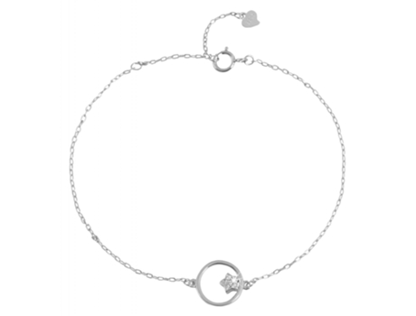 Pulsera en Plata de Ley 925 Deda con Circonias y Bañada en Rodio