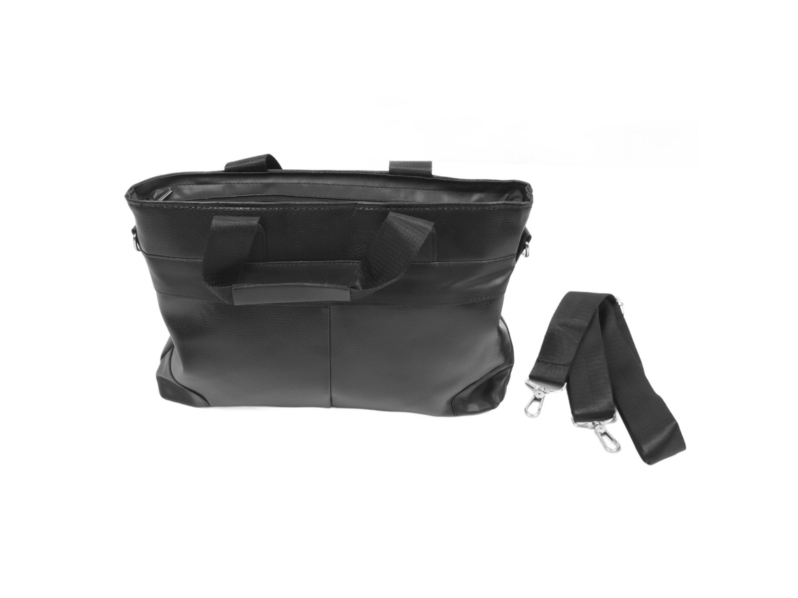 Bolso De Hombro De Piel Sintética De Gran Capacidad Para Hombre, Ideal Para El Trabajo, Con Espacio Para Portátil Y Correa Ajustable.