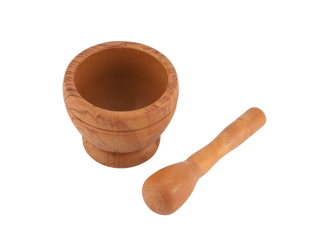 Juego De Mortero Y Maja De Plástico Manual Para Moler Ajo, Hierbas Y Especias - Utensilio De Cocina