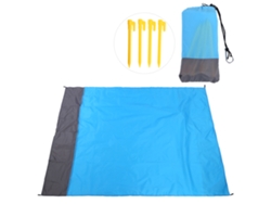 2026-colchón De Camping Azul 1.4x2m Impermeable: Manta De Playa, Colchón De Picnic Y Suministros Al Aire Libre Portátiles