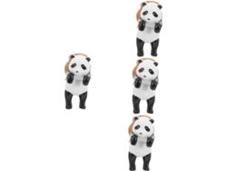 Juego De 4 Colgantes Decorativos Para Acuario, Diseño De Panda Pequeño.