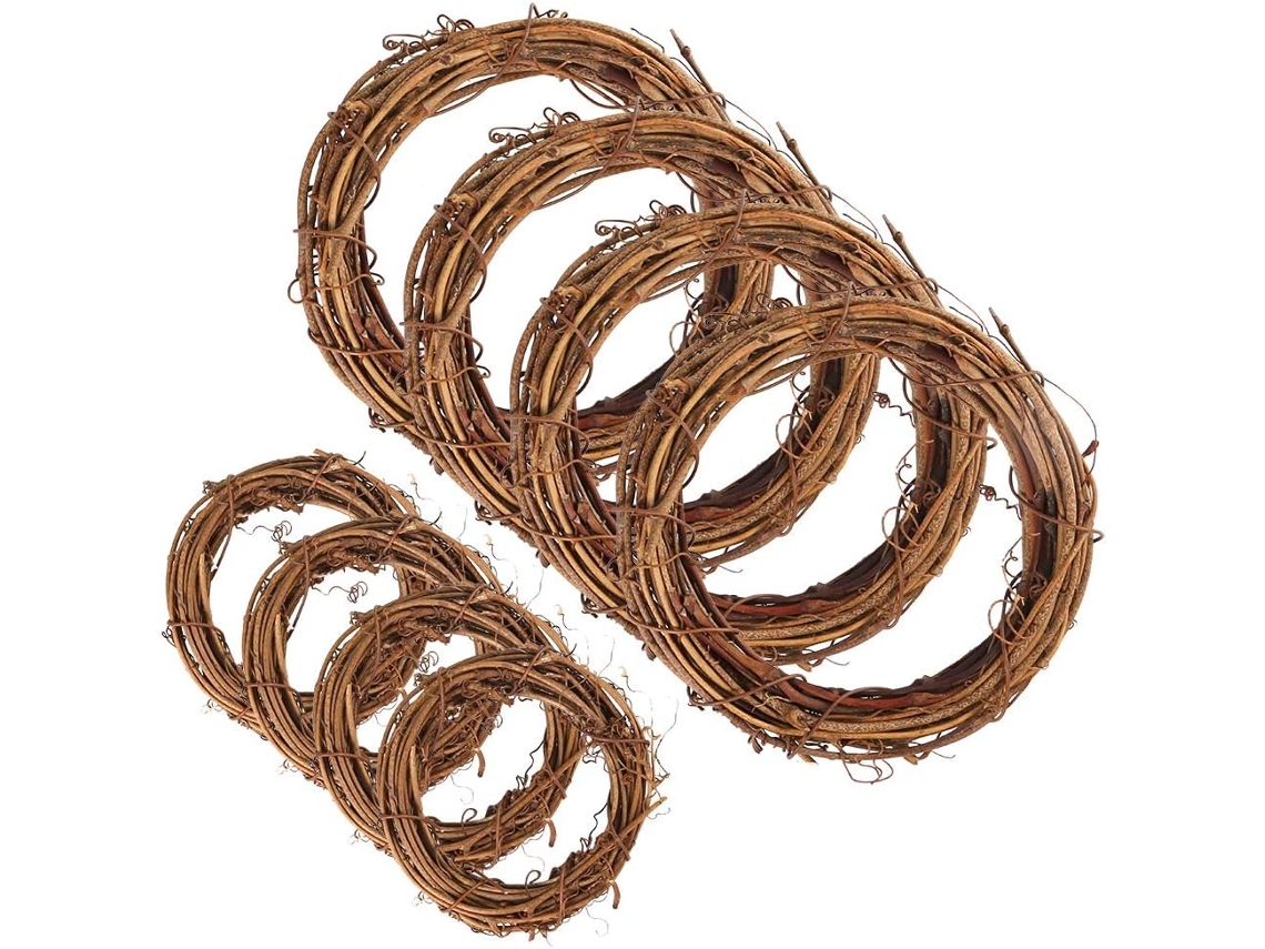 Corona de ramas naturales, corona de enredadera, decoraciones DIY