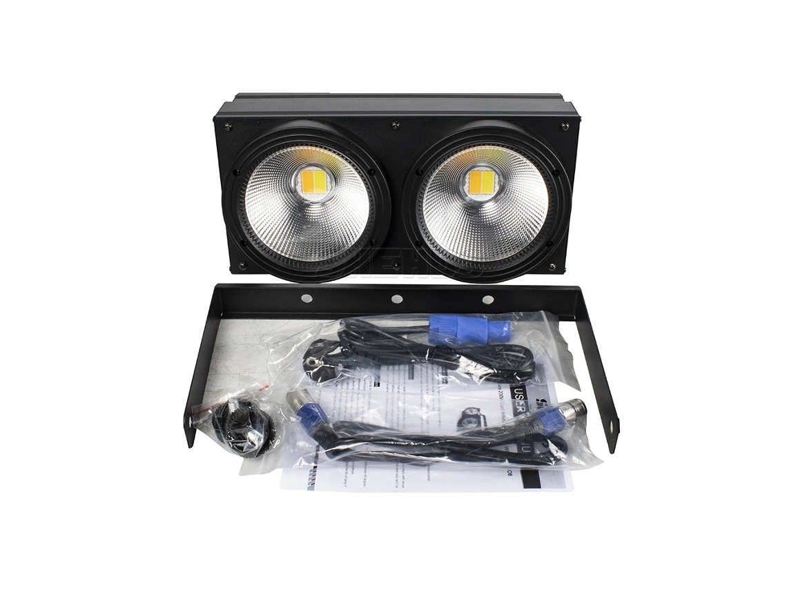 Efecto de iluminación escénica, control DMX, múltiples modos de funcionamiento, 2 ojos 2x100w