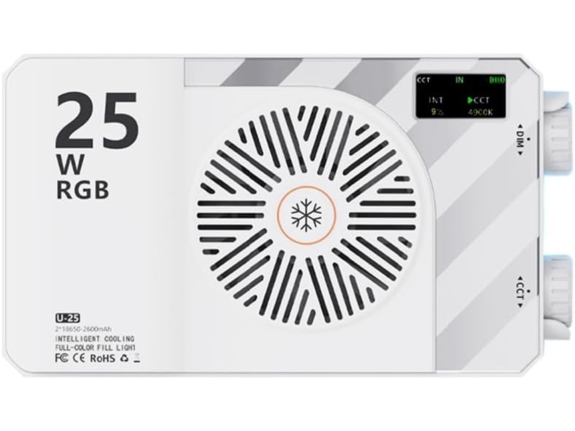 Luz De Cámara Rgb De 25 W A Todo Color, Mini Portátil De Bolsillo.