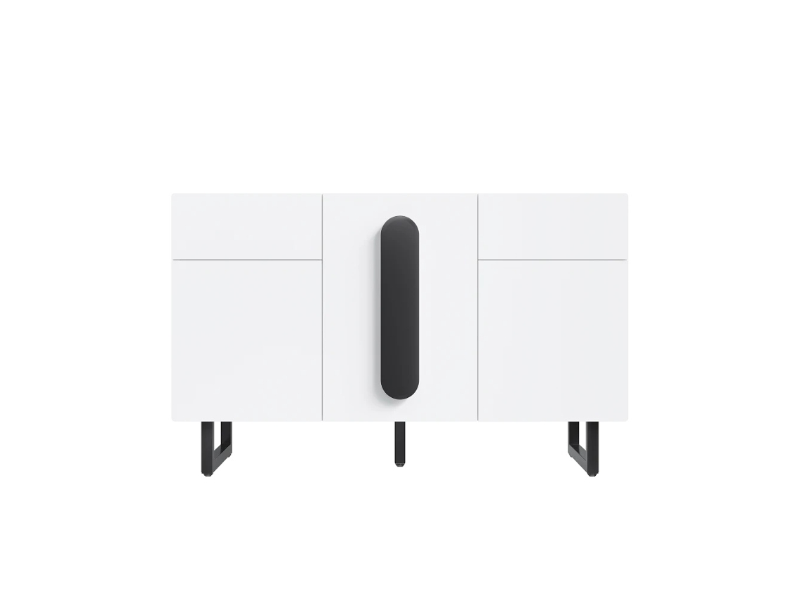 Mueble para TV, diseño moderno, almacenamiento funcional, aparador blanco.