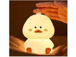 Qv 07 Pato Luz Nocturna Infantil 16 Colores Control Remoto Batería Adecuada para Habitación Infantil Amarillo Vledary