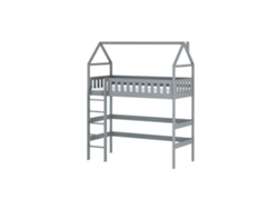 Cama Infantil FURNLUX Otylia (Gris, Madera Maciza - 98X198X227 Cm / 90X190 Cm)
