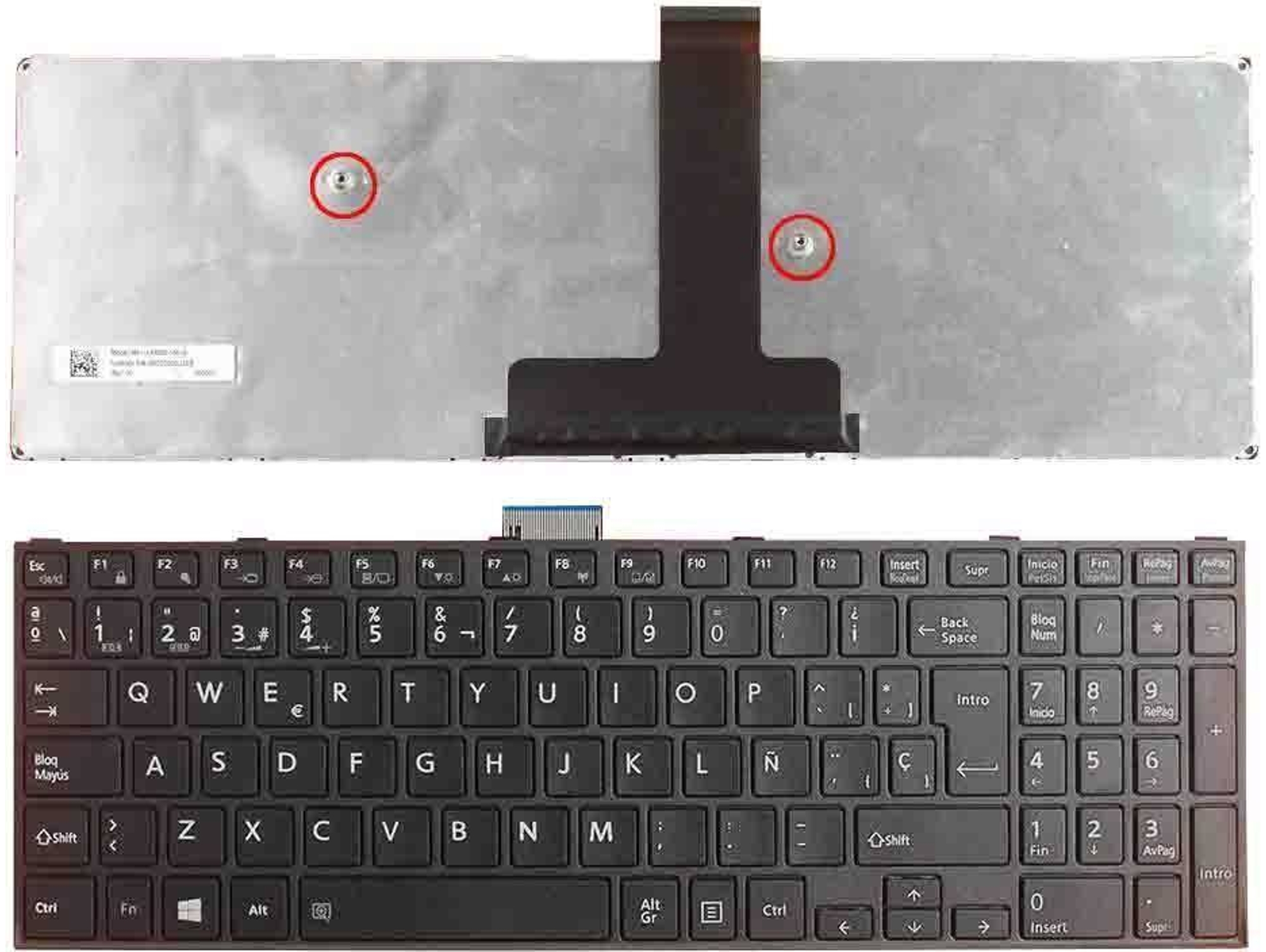Teclado para Portátil Toshiba Satellite Pro R50-C Tecra A50-C Z50-C A50-C1510 A50-C1520