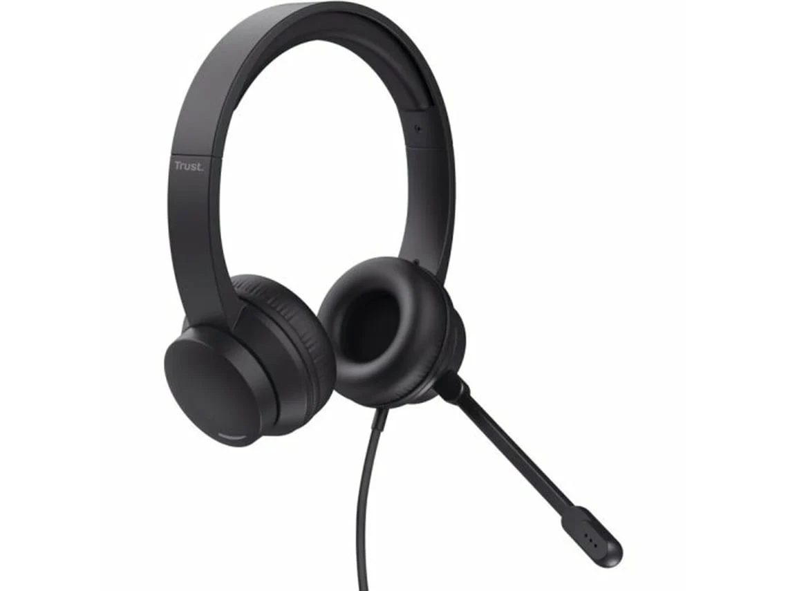 Auriculares con Micrófono TRUST Ayda Negro USB Jack 3.5 Mm