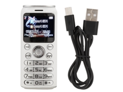 Telefone Móvel Dual Chip Mini Estudante K8 Com Tela Curva Bluetooth Branco