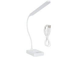 Lámpara De Mesa Flexible Usb Con Protección Ocular 3 Niveles Regulable Para Oficina Hogar Blanca 1901