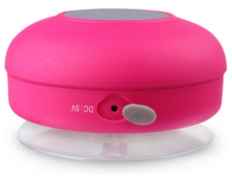 Mini Equipo HiFi Portátil con Ducha Impermeable Piscina Altavoz Bluetooth Inalámbrico Manos Libres con Micrófono Rosa BISBISOUS