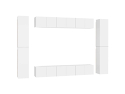 Maison Exclusive - Set De Muebles De Salón Tv 10 Pzas Madera De Ingeniería Blanco