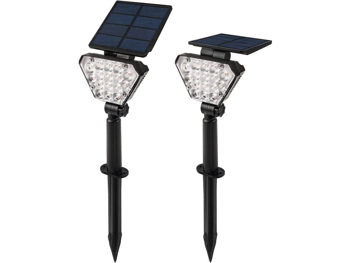 2026-luz Solar Jardín 2 En 1 Led Regulable Ip65 Panel Monocristalino 16 Leds Luz Blanca Brilla 1200mah