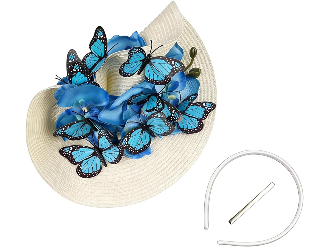 Bibi Papillon Pour Femme Avec Bandeau Confortable Matrimonio, Curso, Evento, Postiche Délicat