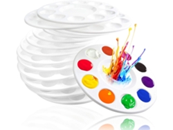 Paletas de pintura de plástico 15 unidades con compartimentos