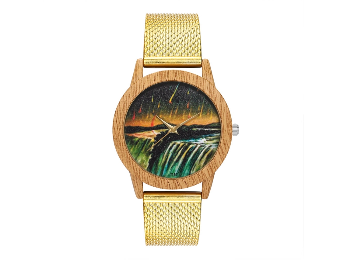 Reloj De Pulsera Unisex De Cuarzo Con Correa De Silicona Sencilla Y Moderna Zhoulianfa (oro)