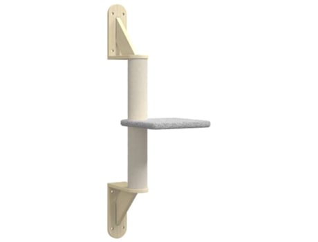 vidaXL Árbol rascador para gatos de pared gris claro 85,5 cm