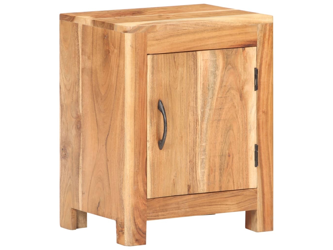 Mesita de Noche 40X30X50 Cm Madera de Acacia Maciza