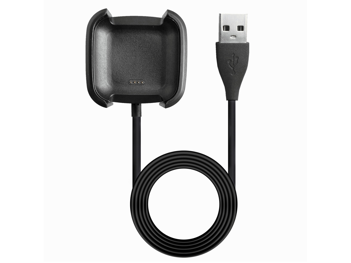 Cargador versátil para reloj inteligente, compatible con Fitbit Versa 2, solución de carga rápida y segura para tu dispositivo inteligente.