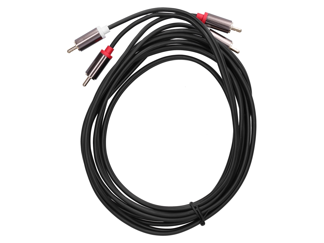 Cable De Audio Chapado En Oro De 3 M (9,8 Pies) Con Conectores 2rca Macho A 2rca Macho Para Tv, Amplificador Y Reproductor De Cd.