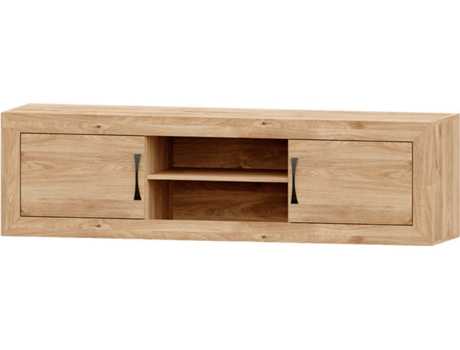 Mueble de TV MUEBLAM Niza (180x50x42 cm - Melamina - Roble y Negro)